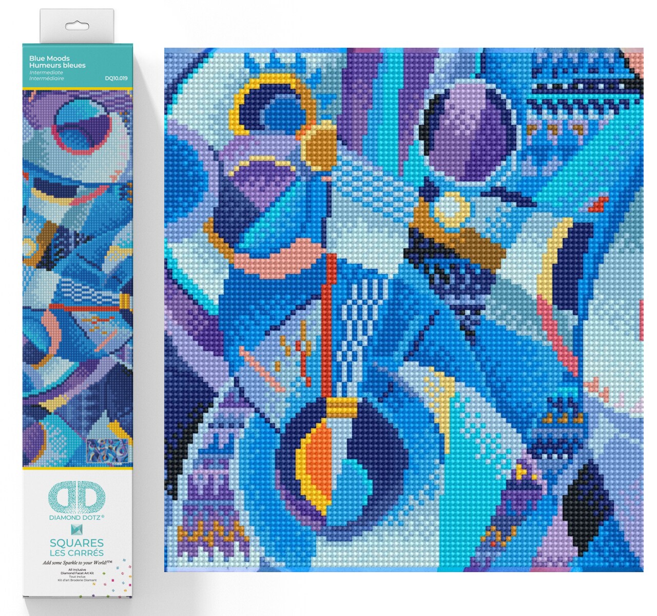 Diamond Dotz Blue Moods Diamond Painting Kits for Adults - Diamond Art Kits a Relaxing Creative Craft Kit with Dotz Gems 18.5x10.6
